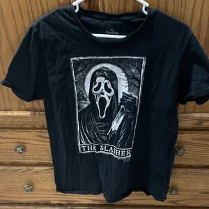Black Ghost Face Graphic Tee
